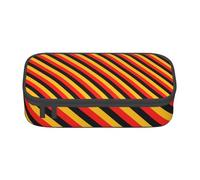 Longzehao Grande capienza scomparto bandiera Germania stampa matita caso sacchetto di immagazzinaggio per forniture per ufficio, Nero, One Size, Art Deco