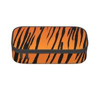 Longzehao Grande capienza scomparto Tiger Stripe Print Pencil case Storage bag per forniture per ufficio