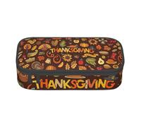 Longzehao Grande scomparto capiente astuccio con stampa del ringraziamento borsa portaoggetti per forniture da ufficio, Nero, One Size, Art Deco