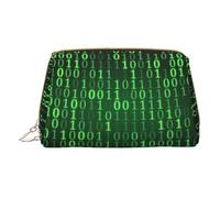 Longzehao Hacker Era Borsa per il trucco con cerniera in pelle con stampa astuccio per cosmetici da viaggio organizer da toilette, bianco, taglia unica, Bianco, One Size