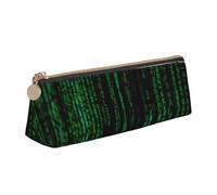 Longzehao Hacker Era Stampa Semplice Triangolare Portapenne Borsa di Immagazzinaggio per Forniture per Ufficio, Cosmetici, Articoli da To, Bianco, One Size, Art Deco