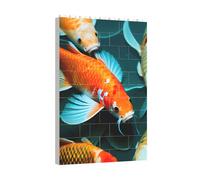 Longzehao HD Koi Fish Print Building Blocks Puzzle Set, Building Block Puzzle Toy Game per lo sviluppo del cervello