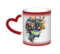 Longzehao Intelligenza Artificiale Cervello Stampa Ceramica Cambia Colore Tazza nel Cielo, Tazze che Cambiano Il Calore Tazze Tazza Caffè Tazza Tè.