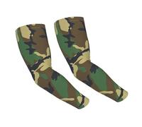 Longzehao Manicotti rinfrescanti verdi militari con stampa mimetica per uomini e donne, maniche per le braccia per lo sport.
