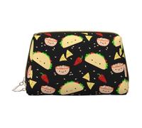 Longzehao Martedì Party Print Leather Zipper Makeup Bag Cosmetic Pouch Travel Organizer Toiletry Clutch, Bianco, Taglia Unica, Bianco, One Size