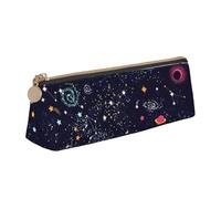 Longzehao Stella costellazione mappa stampa semplice triangolare penna caso sacchetto di immagazzinaggio per forniture per ufficio, cosmetici, articoli da toeletta, Bianco, One Size, Art Deco