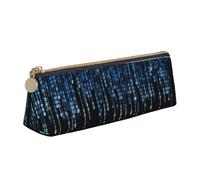 Longzehao The Blue Binary Print Simple triangolare Pen case Storage bag per forniture da ufficio, cosmetici, articoli da toeletta, Bianco, One Size, Art Deco