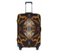 Longzehao Travel Elastic Luggage Cover,Yellow Snake Print Valigia copertura di protezione caso con cerniera., bianco, Small