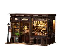 Longzhuo Book Nook Kit Natale Casa delle Bambole in Legno Casa in Miniatura Costruire Natale, Mini Angolo e Luce LED Touch Decorazione Regalo Modello Creativo per Adulti (La Piccola locanda di Natale)