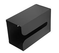 Longzhuo Scatola per fazzoletti per Il Viso Supporto Nero Supporto per Montaggio a Parete Portatovaglioli per Cucina Bagno WC