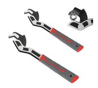 Longzhuo Set di 2 Chiave Inglese Regolabile, Chiave Regolabile a Rullino, Lunghezza 300 mm e 200 mm & Apertura 43 mm e 25 mm per Riparazioni Idrauliche, Auto, Industria