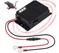 longziming Spaventapasta per martore auto, con ultrasuoni e luce flash, attacco contro martore a batteria da 12 V nel vano motore, per auto, soffitta, cucina, garage, cantina, magazzino, giardino, ecc