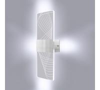 LongZYU 7W Applique da Parete Interno, LED Moderno Lampada da Parete, Up Down 3000K Illuminazione da Parete, Lampadario da Parete, per Camera da Letto Corridoio Soggiorno Scala, Bianco Freddo