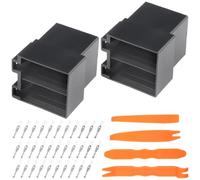 LongZYU Il Kit di Connettori ISO per Autoradio Comprende Due Connettori ISO 16 pin, Quattro Utensili di Rimozione e 32 Terminali a Crimpare, Adatti per Cablaggi Fai da te Degli Altoparlanti Dell'auto