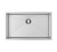Lonheo lavandino cucina da Incassoda 74 × 44 cm, Lavabo cucina in Acciaio Inox Spazzolato 304, Da 80cm di base, Vasca Singola Con Kit Di Scarico, Da appoggio o filotop