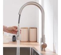 Lonheo Rubinetto Lavello Cucina, Miscelatore Cucina con Doccetta Estraibile, 2 Modalità, Rubinetti Cucina in Acciaio Inox Girevole a 360 ° per acqua calda e fredda