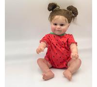 Lonian Bambole Reborn Maddie Ragazza 50cm Realistico Neonato Bambino con Dolce Sorriso che Guardano Vero Silicone Bambole per i più Piccoli