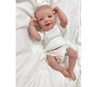 Lonian Reborn 17 Pollici Bambole Realistico Neonato Morbido Corpo Poseable Full Vinyl Corpo Ragazza come un Bambino Realistico con Kit di Alimentazione per i Bambini (Ragazza)