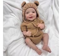 Lonian Reborn 17 Pollici Bambole Realistico Neonato Morbido Corpo Poseable Full Vinyl Corpo Ragazza come un Bambino Realistico con Kit di Alimentazione per i Bambini (Ragazzo)