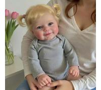 Lonian vita come 20 Pollici 50 cm Bambole Reborn Ragazza con Capelli Biondi, Realistico Corpo Completo Vinile Morbido Neonato Sorridente Ragazze Vita Reale Reborn Bambino Ragazza Coccola Giocattolo