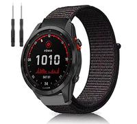 Lonkenn 22mm Cinturino per Garmin Fenix 7/Fenix 7 Solar/Fenix 6/Fenix 6 Pro/Fenix 5/Fenix 5 Plus/EPIX 2/Instinct 2, Nylon Cinturino di Ricambio per Garmin Forerunner 935/Fenix 7 Sapphire Solar-Nero