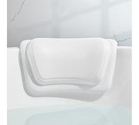 Lonkenn Cuscino da Bagno Con Ventose, Impermeabile Poggiatesta Ergonomico per Vasca e Spa, Supporto per Collo e Testa