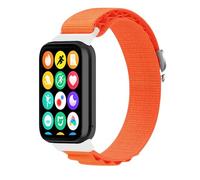 Lonkenn Nylon Cinturini per Xiaomi Redmi Watch 5/Redmi Watch 4/Smart Band 9 Pro/Mi Band 8 Pro, Cinturini di Ricambio, Cinturino in Nylon Sportivo, Uomo Donna Cinturino di Ricambio Regolabili-Arancione