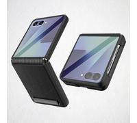 Lonkenn per Samsung Galaxy Z Flip7/Z Flip 7 Custodia, Cover Con Pellicola Protettiva e Cavalletto, [Protezione Cerniera], Protezione Completa Custodia per Galaxy Z Flip7 5G, Nero