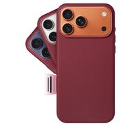 LONLI Classic - Custodia in vera pelle Vele europea per iPhone 17 Pro, con controllo fotocamera integrato e compatibile con Magsafe, colore: vino