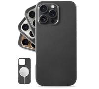 LONLI Classic - per iPhone 16 Pro Max - Custodia in pelle europea - Si ammorbidisce e si liscia con il tempo - Compatibile con MagSafe - Nero