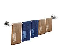 Lonmrrton Porta Asciugamani Lungo per Bagno e Cucina - 90 cm 100 cm 110 cm 120 cm, Porta Asciugamani da Parete in Acciaio Inossidabile, Finitura Argento Lucido (Size : 50cm)