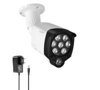 Lonnky Lampada a infrarossi a 8 LED, 30 m, per telecamere di sicurezza (TAPO C200 C310, Reolink 410W), VR (serie Quest, VR2), PS5, visione notturna a 90°, include alimentatore 12V 1A
