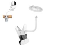Lonnky Morsetto flessibile per Ring Indoor Cam, Stick Up Cam, Arlo, Motorola, VTech VM901/VM924/VM928/VM923, Owlet, 1/4" Thread Cameras, Gooseneck Holder senza attrezzi - Bianco