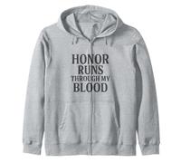 L'onore scorre attraverso il mio sangue. stile militare vintage. Felpa con Cappuccio