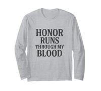 L'onore scorre attraverso il mio sangue. stile militare vintage. Maglia a Manica