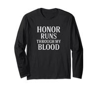 L'onore scorre attraverso il mio sangue. stile militare vintage. Maglia a Manica