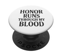 L'onore scorre attraverso il mio sangue. stile militare vintage. PopSockets PopGrip Adesivo