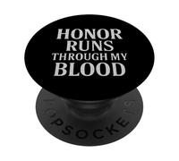 L'onore scorre attraverso il mio sangue. stile militare vintage. PopSockets PopGrip Adesivo