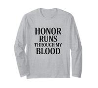 L'onore scorre nel mio sangue. orgoglio militare veterano. Maglia a Manica