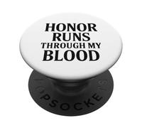 L'onore scorre nel mio sangue. orgoglio militare veterano. PopSockets PopGrip Adesivo