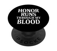 L'onore scorre nel mio sangue. orgoglio militare veterano. PopSockets PopGrip Adesivo