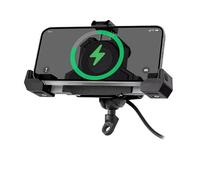 LONPEXDT piastra di navigazione GPS Staffa Supporto Per Cellulare Antiurto Per Moto Da Esterno Con Triangoli Fissi Per Ricarica Wireless E Navigazione(Charging - mirror)