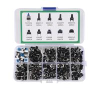 Lonrtesw 10 tipi di valori 180 pz tattile pulsante interruttore micro-trigger Mini Momentary Tact Assortment
