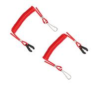 Lonrtesw 2 Corde di Sicurezza per PWC Jet Ski Wave Wave Stop Smettono di Uccidere TPU + PVC Rosso Accensione Galleggiante di Sicurezza Corda Z Pellicola di Superficie Resistente