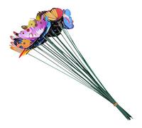 Lonrtesw 20 Pezzi Palme da Giardino Farfalle E 4 Pezzi Libellule Puntate da Giardino Ornamenti per Cortile Patio Decorazioni per Festa, Totalmente 24 Pezzi