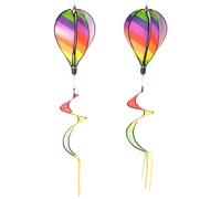 Lonrtesw 2PZ Palloncino Wind Spinner Un Righe Windsock Balloon Yard Decor Spiral Balloon Windmill