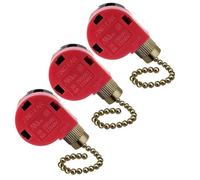 Lonrtesw 3 Pezzi Interruttore Ventilatore un Soffitto 3 Velocità 4 Fili ZE-268S6 Interruttore un Catena Tiro Ventilatore Interruttore di Controllo Velocità di Ricambio Rame