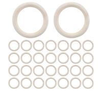 Lonrtesw 30PZ 70Mm Anelli di Legno, Cerchi di Legno ' di Legno per I Mestieri di DIY, Gancio della Pianta di Macrame, Ornamenti e Fabbricazione dei Gioielli