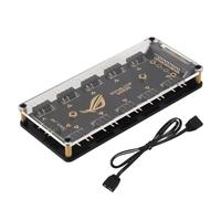 Lonrtesw 5V 3Pin RGB LED Splitter Un 10 Porte Hub con di Prolunga Un 3 Pin da 50 Cm, Perfetto per Un Sacco di RGB