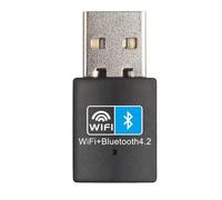 Lonrtesw Adattatore USB WiFi Compatibile Bluetooth V4.2 Scheda di Rete Wireless Trasmettitore Antenna WiFi PC LAN Ricevitore Internet Pezzi di Ricambio di Ricambio